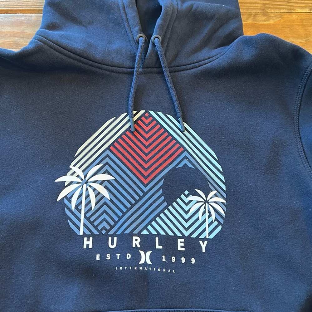 Hurley- Men’s Hoodie Navy with logo Size M